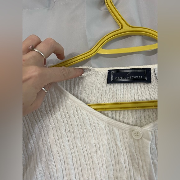 White button up sweater - Picture 2 of 2